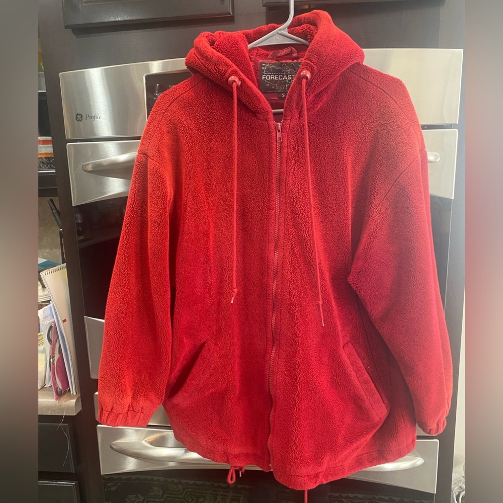 Forecaster Sport Red Sherpa Jacket With Hood